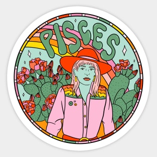 Pisces Cowgirl Sticker